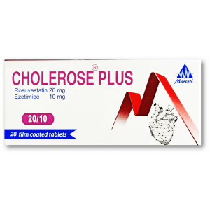 CHOLEROSE PLUS 20 / 10 MG ( ROSUVASTATIN / EZETIMIBE ) 28 FILM-COATED TABLETS